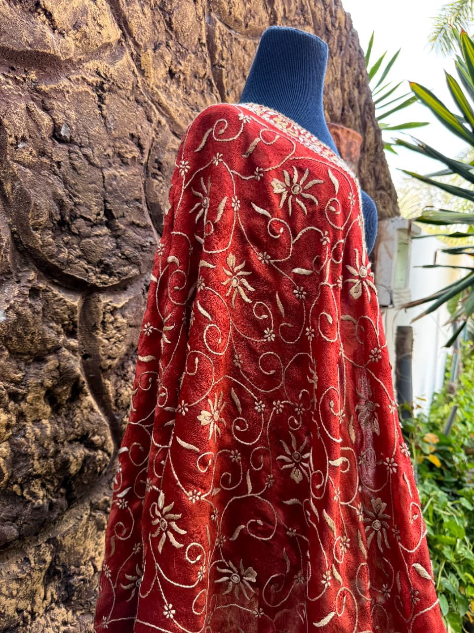 Orange handcrafted Shawl