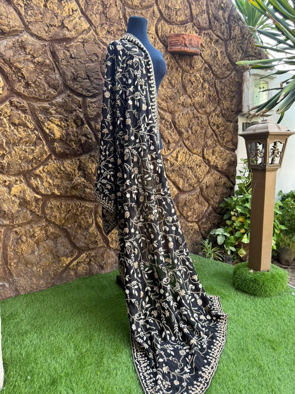 Black handcrafted Shawl