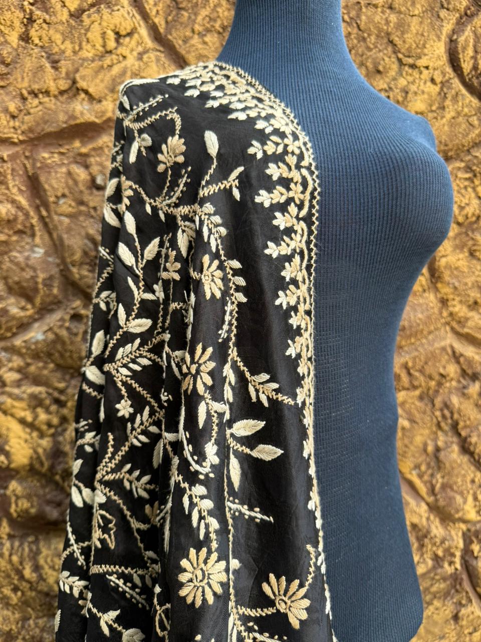 Black handcrafted Shawl