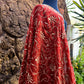 Orange handcrafted Shawl